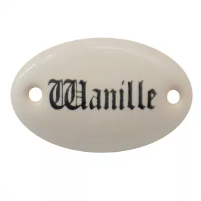 Schild Vanille Porzellan Lnge 45mm Breite 25mm