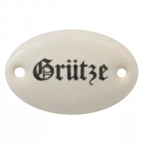 Schild Grtze Porzellan Lnge 45mm Breite 25mm