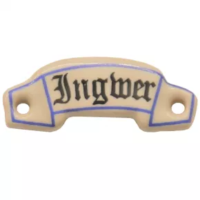 Schild Ingwer Porzellan 46 x 15mm