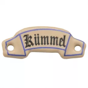 Schild Kmmel Porzellan 46 x 15mm