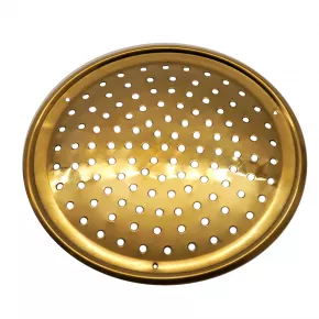 Lftungsrosette Lftungssieb 100mm Stahl vermessingt Eisen