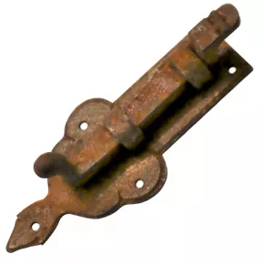 Riegel Ende gekrpft Eisen antik 95 x 40mm