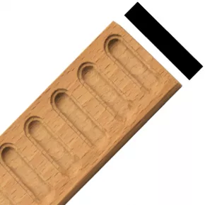 Rechteckleiste Buche 30x6mm 100cm