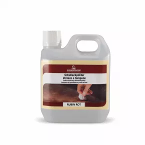 Schellackpolitur wachsfrei rubin rot 1l