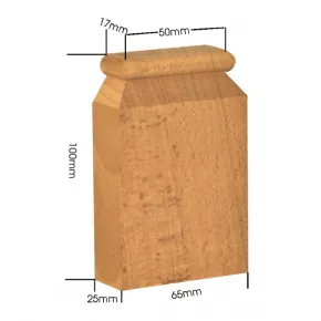 Holzapplikation Breite 65mm Hhe 100mm Tanne Buche