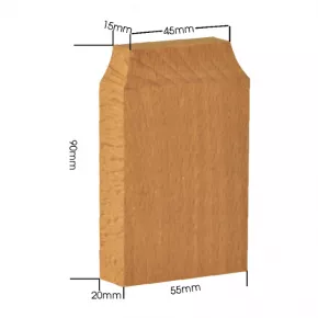 Holzapplikation Breite 55mm Hhe 90mm Tanne Buche