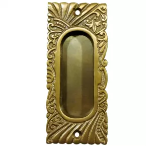 Schiebetrmuschel Messing Hhe 98mm Breite 42mm