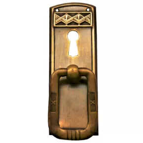 Griffschild Schlsselloch 28x83 mm Messingblech