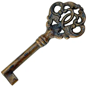 Hohlschlssel vermessingt patiniert in 75mm Lnge