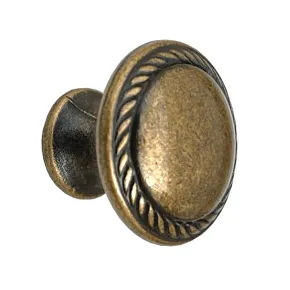 Mbelknopf 30mm vermessingt patiniert