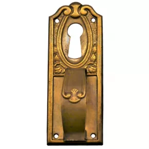 Griffschild mit Schlsselloch Messingblech 25 x 70mm