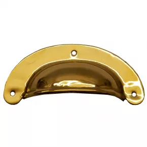 Muschelgriff Messingblech Eisen 65 x 30mm