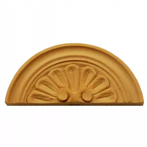 Holzaufsatz Muschel Linde 80 x 35mm